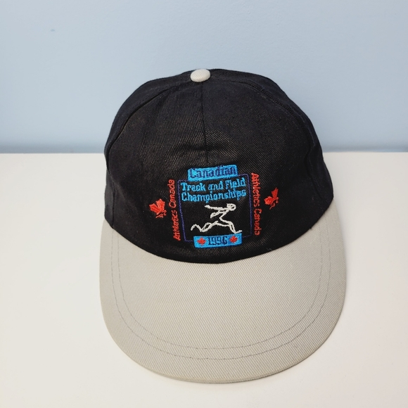 Canadian Track and Field Championships 1996 Baseball Cap Leather Stapback Hat - Picture 3 of 13